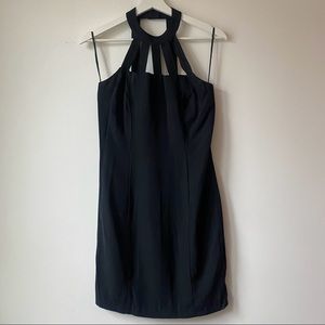 90s Vintage cutout Neckline Mini Dress